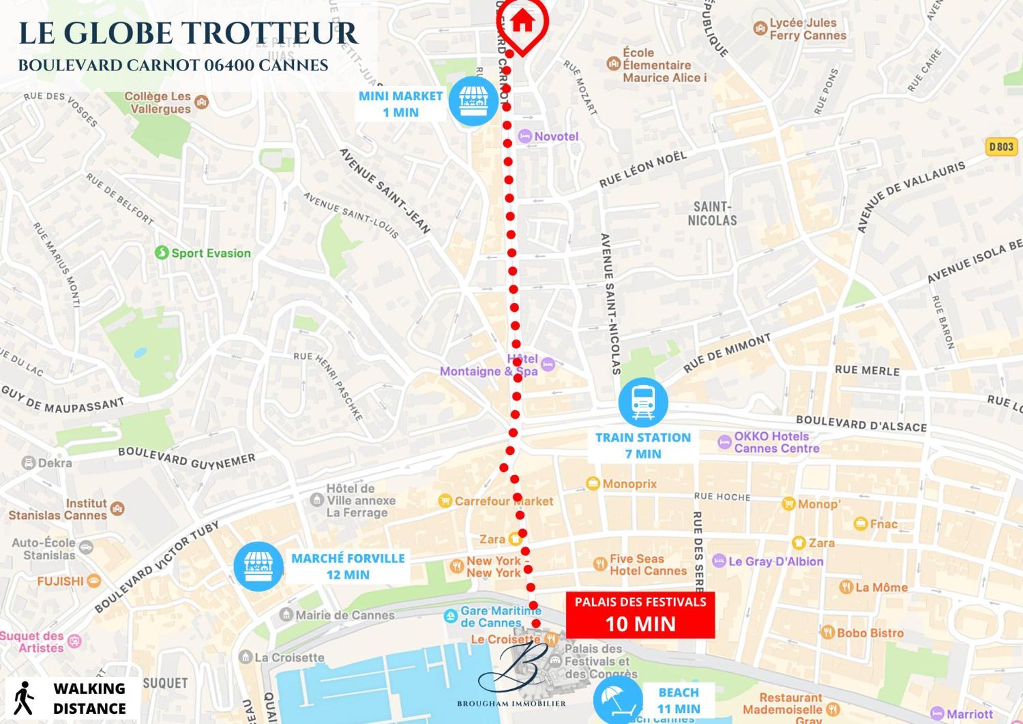 Le Globe Trotteur - 2 Pieces Cannes Centre المظهر الخارجي الصورة